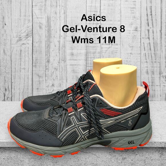 Asics Gel Venture 8 Gray Ginger Peach Running Sneaker Womens Size 11 M - Picture 1 of 11